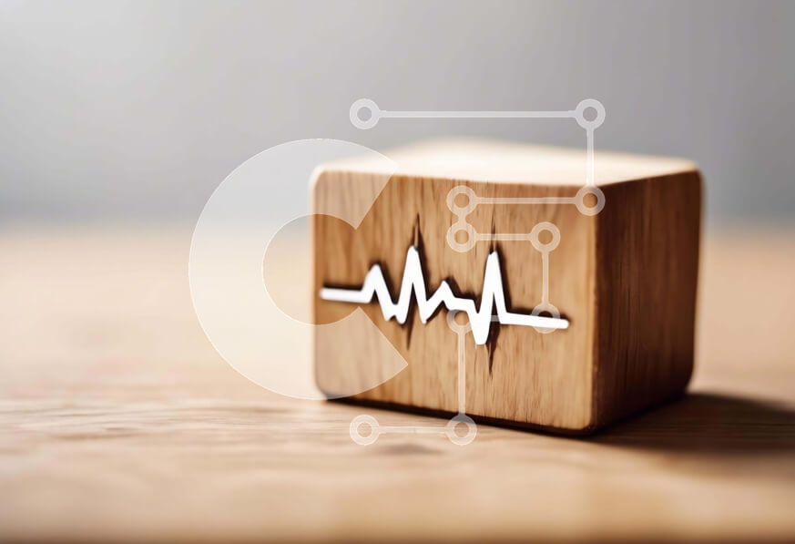 Intra Συλλεκτικό Ξύλινο Παζλ Plywood  4mm - Ξύλινος Κύβος ΗΚΓ για Καρδιοπαρακολούθηση και Ηλεκτροκαρδιογραφία Σε Ξύλινο Κουτί - Διαστάσεις Puzzle: 10x10 cm – 25 κομμάτια