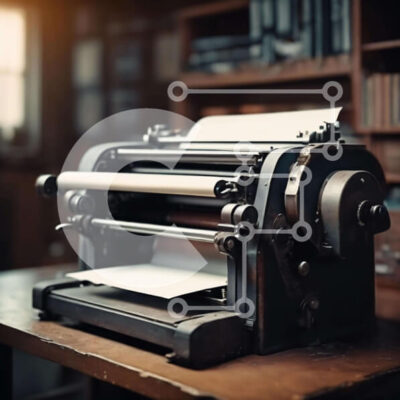 Intra Συλλεκτικό Ξύλινο Παζλ Plywood 4mm - Vintage γραφομηχανή σε ξύλινο τραπέζι Σε Ξύλινο Κουτί - Διαστάσεις Puzzle: 10x10 cm – 25 κομμάτια - Image 1