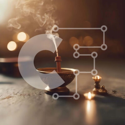 Intra Συλλεκτικό Ξύλινο Παζλ Plywood  4mm - Πνευματικό Θυμιατό με Καπνό και Κηροπήγια Σε Ξύλινο Κουτί - Διαστάσεις Puzzle: 10x10 cm – 25 κομμάτια - Image 1