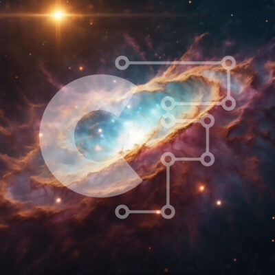 Intra Συλλεκτικό Ξύλινο Παζλ Plywood  4mm - Σπειροειδές νεφέλωμα με αστέρια στον γαλαξία του Γαλαξία Σε Ξύλινο Κουτί - Διαστάσεις Puzzle: 10x10 cm – 25 κομμάτια - Image 1