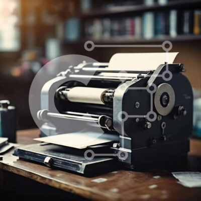 Intra Συλλεκτικό Ξύλινο Παζλ Plywood  4mm - Vintage γραφομηχανή σε ξύλινο τραπέζι Σε Ξύλινο Κουτί - Διαστάσεις: 10x10 cm – 25 κομμάτια - Image 1