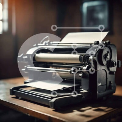 Intra Συλλεκτικό Ξύλινο Παζλ Plywood  4mm - Vintage γραφομηχανή σε ξύλινο τραπέζι Σε Ξύλινο Κουτί - Διαστάσεις Puzzle: 10x10 cm – 25 κομμάτια - Image 1