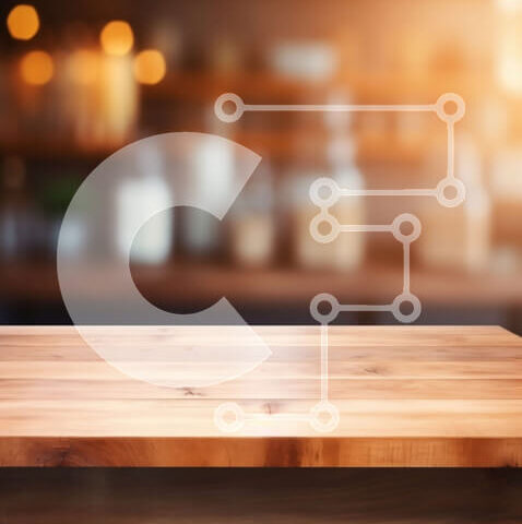 Intra Συλλεκτικό Ξύλινο Παζλ Plywood  4mm - Άδειο ξύλινο τραπέζι σε ένα πολυσύχναστο εστιατόριο ή καφέ Σε Ξύλινο Κουτί - Διαστάσεις Puzzle: 10x10 cm – 25 κομμάτια - Image 1