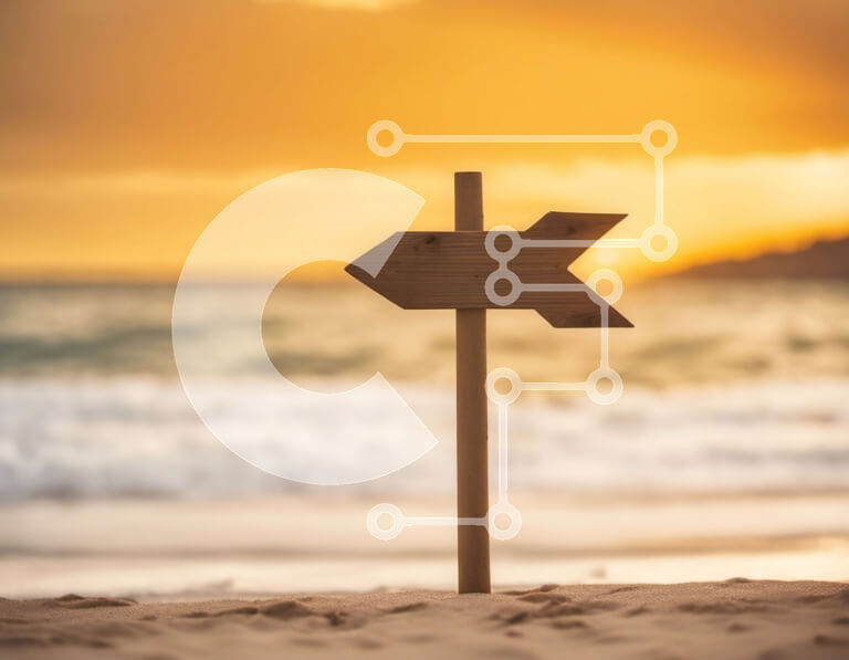 Intra Συλλεκτικό Ξύλινο Παζλ Plywood  4mm - Ξύλινη πινακίδα κατεύθυνσης στην παραλία στο ηλιοβασίλεμα Σε Ξύλινο Κουτί - Διαστάσεις Puzzle: 10x10 cm – 25 κομμάτια