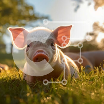 Intra Συλλεκτικό Ξύλινο Παζλ Plywood  4mm - Αξιολάτρευτη εικόνα ενός μικρού γουρουνιού που χαλαρώνει στον ήλιο Σε Ξύλινο Κουτί - Διαστάσεις: 10x10 cm – 25 κομμάτια - Image 1