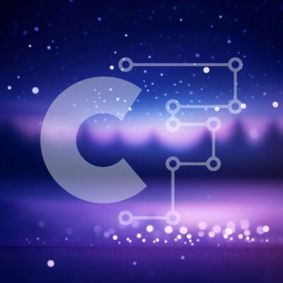 Intra Συλλεκτικό Ξύλινο Παζλ Plywood  4mm - Εκπληκτικό μωβ και μπλε αφηρημένο φόντο με αστέρια και λίμνη Σε Ξύλινο Κουτί - Διαστάσεις Puzzle: 10x10 cm – 25 κομμάτια - Image 1