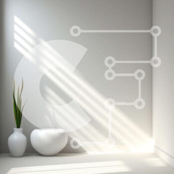 Intra Συλλεκτικό Ξύλινο Παζλ Plywood  4mm - Μινιμαλιστικό λευκό δωμάτιο με βάζο και τραπέζι Σε Ξύλινο Κουτί - Διαστάσεις Puzzle: 10x10 cm – 25 κομμάτια - Image 1