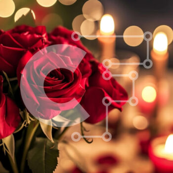 Intra Συλλεκτικό Ξύλινο Παζλ Plywood  4mm - Ρομαντικό δείπνο με κόκκινα τριαντάφυλλα και κεριά Σε Ξύλινο Κουτί - Διαστάσεις Puzzle: 10x10 cm – 25 κομμάτια - Image 1