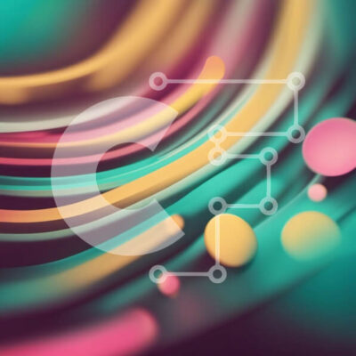 Intra Συλλεκτικό Ξύλινο Παζλ Plywood  4mm - Πολύχρωμο αφηρημένο φόντο με καμπύλες γραμμές και σχήματα Σε Ξύλινο Κουτί - Διαστάσεις Puzzle: 10x10 cm – 25 κομμάτια - Image 1