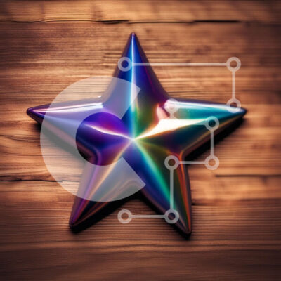 Intra Συλλεκτικό Ξύλινο Παζλ Plywood 4mm - Δονούμενο μεταλλικό αστέρι που κρέμεται σε ξύλινο φόντο Σε Ξύλινο Κουτί - Διαστάσεις Puzzle: 10x10 cm – 25 κομμάτια - Image 1