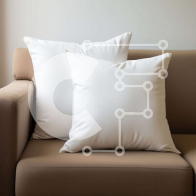 Intra Συλλεκτικό Ξύλινο Παζλ Plywood  4mm - Λευκά μαξιλάρια σε μπεζ καναπέ Σε Ξύλινο Κουτί - Διαστάσεις Puzzle: 10x10 cm – 25 κομμάτια - Image 1