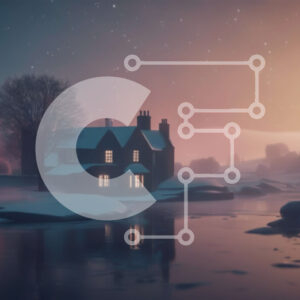 Intra Συλλεκτικό Ξύλινο Παζλ Plywood  4mm - Χιονισμένο σπίτι σε ένα χειμερινό τοπίο Σε Ξύλινο Κουτί - Διαστάσεις: 10x10 cm – 25 κομμάτια