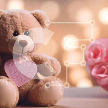 Intra Συλλεκτικό Ξύλινο Παζλ Plywood  4mm - Αρκουδάκι με ανοιχτό κουτί από τριαντάφυλλα σε σχήμα καρδιάς Σε Ξύλινο Κουτί - Διαστάσεις Puzzle: 10x10 cm – 25 κομμάτια - Image 1