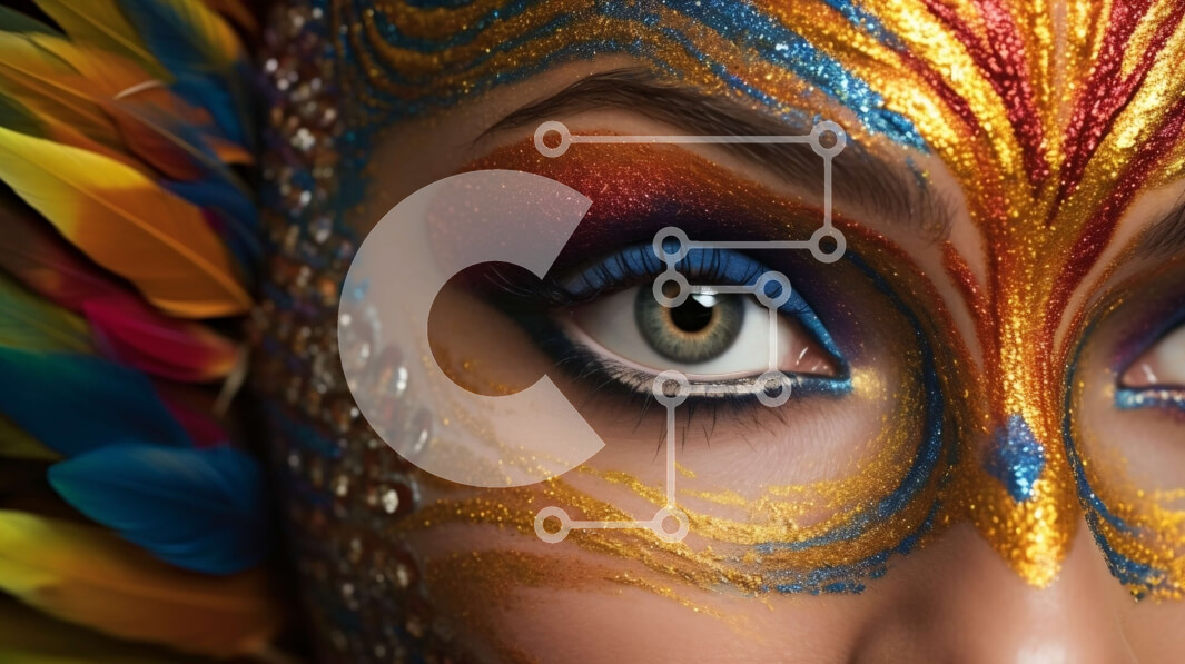 Intra Συλλεκτικό Ξύλινο Παζλ Plywood  4mm - Όμορφη ζωγραφική προσώπου ενός πουλιού σε μια γυναίκα Σε Ξύλινο Κουτί - Διαστάσεις Puzzle: 10x10 cm – 25 κομμάτια