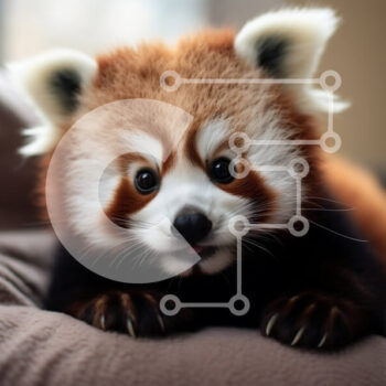 Intra Συλλεκτικό Ξύλινο Παζλ Plywood  4mm - Αξιολάτρευτη εικόνα ενός κόκκινου Panda που χαλαρώνει σε έναν καναπέ Σε Ξύλινο Κουτί - Διαστάσεις: 10x10 cm – 25 κομμάτια - Image 1