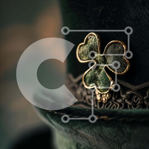 Intra Συλλεκτικό Ξύλινο Παζλ Plywood  4mm - Τοπ καπέλο του Αγίου Πατρικίου με καρφίτσα Clover Σε Ξύλινο Κουτί - Διαστάσεις Puzzle: 10x10 cm – 25 κομμάτια - Image 1