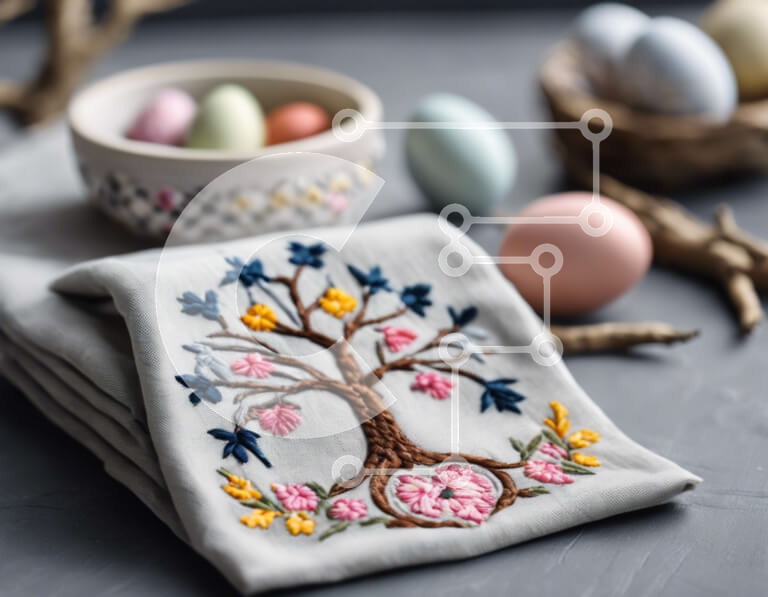 Intra Συλλεκτικό Ξύλινο Παζλ Plywood  4mm - Ζεστό και φιλόξενο πασχαλινό τραπέζι με πολύχρωμα αυγά Σε Ξύλινο Κουτί - Διαστάσεις: 10x10 cm – 25 κομμάτια