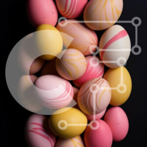 Intra Συλλεκτικό Ξύλινο Παζλ Plywood  4mm - Πολύχρωμα Πασχαλινά αυγά σε σχήμα αυγού Σε Ξύλινο Κουτί - Διαστάσεις: 10x10 cm – 25 κομμάτια