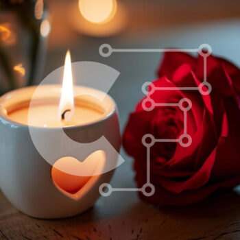 Intra Συλλεκτικό Ξύλινο Παζλ Plywood  4mm - Ρομαντικό κερί και τριαντάφυλλα στο τραπέζι Σε Ξύλινο Κουτί - Διαστάσεις Puzzle: 10x10 cm – 25 κομμάτια - Image 1