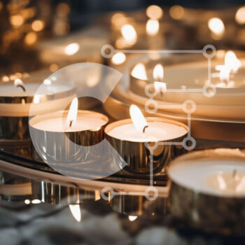 Intra Συλλεκτικό Ξύλινο Παζλ Plywood  4mm - Ομάδα χρυσών κεριών για διακόσμηση ή αρωματοθεραπεία Σε Ξύλινο Κουτί - Διαστάσεις Puzzle: 10x10 cm – 25 κομμάτια - Image 1