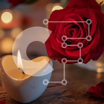 Intra Συλλεκτικό Ξύλινο Παζλ Plywood  4mm - Ρομαντικό σκηνικό κεριού και τριαντάφυλλου Σε Ξύλινο Κουτί - Διαστάσεις Puzzle: 10x10 cm – 25 κομμάτια - Image 1