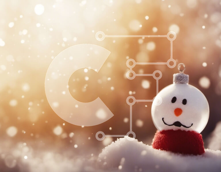 Intra Συλλεκτικό Ξύλινο Παζλ Plywood  4mm - Εορταστική συνεδρίαση χιονάνθρωπος στο χιόνι Σε Ξύλινο Κουτί - Διαστάσεις Puzzle: 10x10 cm – 25 κομμάτια