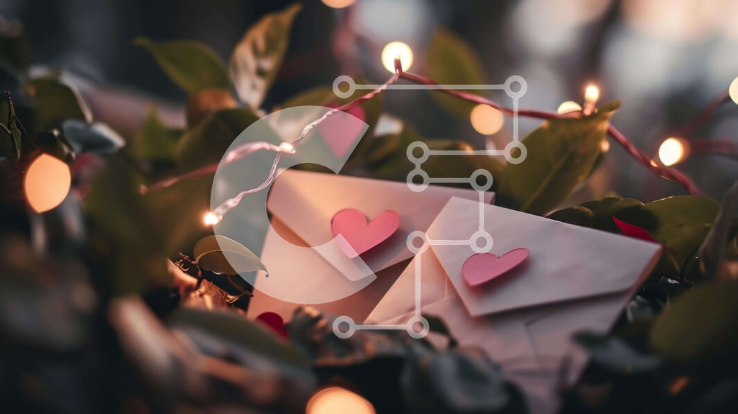 Intra Συλλεκτικό Ξύλινο Παζλ Plywood  4mm - Φάκελοι για την Ημέρα του Αγίου Βαλεντίνου ή Χριστουγέννων με καρδιές και φωτάκια Σε Ξύλινο Κουτί - Διαστάσεις: 10x10 cm – 25 κομμάτια