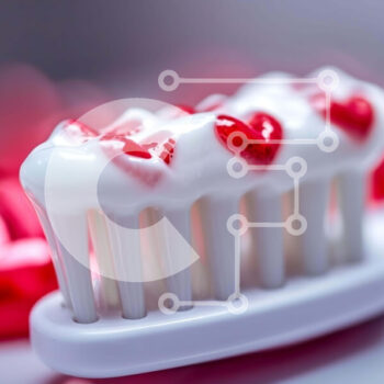 Intra Συλλεκτικό Ξύλινο Παζλ Plywood  4mm - Οδοντόβουρτσα με θέμα την ημέρα του Αγίου Βαλεντίνου με κόκκινες καρδιές Σε Ξύλινο Κουτί - Διαστάσεις Puzzle: 10x10 cm – 25 κομμάτια - Image 1