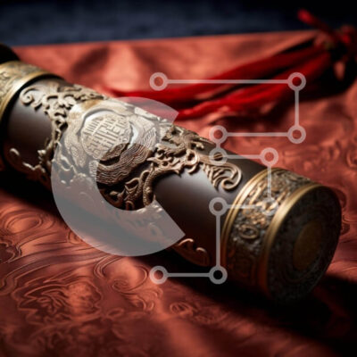 Intra Συλλεκτικό Ξύλινο Παζλ Plywood  4mm - Περίτεχνη κύλιση σε κόκκινο πανί Σε Ξύλινο Κουτί - Διαστάσεις Puzzle: 10x10 cm – 25 κομμάτια - Image 1