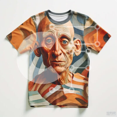 Intra Συλλεκτικό Ξύλινο Παζλ Plywood  4mm - Σοβαρό πορτρέτο ενός ηλικιωμένου με γκρίζα μαλλιά και ρυτίδες Σε Ξύλινο Κουτί - Διαστάσεις Puzzle: 10x10 cm – 25 κομμάτια - Image 1