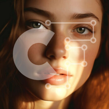 Intra Συλλεκτικό Ξύλινο Παζλ Plywood  4mm - Νεαρή γυναίκα με κόκκινα μαλλιά και πράσινα μάτια - φυσική ομορφιά Σε Ξύλινο Κουτί - Διαστάσεις Puzzle: 10x10 cm – 25 κομμάτια - Image 1