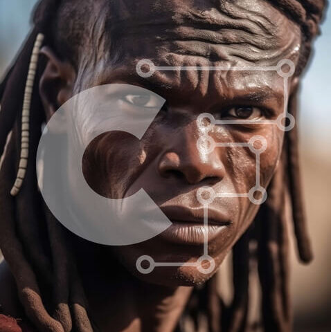 Intra Συλλεκτικό Ξύλινο Παζλ Plywood  4mm - Σοβαρό άτομο με τα Dreadlocks Στοκ Φωτογραφία Σε Ξύλινο Κουτί - Διαστάσεις Puzzle: 10x10 cm – 25 κομμάτια - Image 1