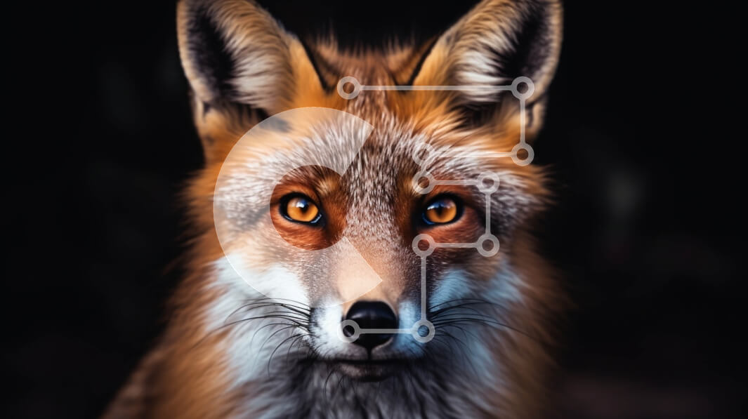 Intra Συλλεκτικό Ξύλινο Παζλ Plywood  4mm - Κόκκινη αλεπού με φωτεινά πορτοκαλί μάτια Σε Ξύλινο Κουτί - Διαστάσεις: 10x10 cm – 25 κομμάτια