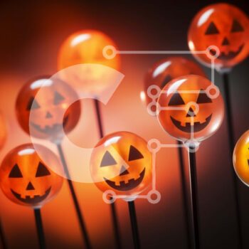 Intra Συλλεκτικό Ξύλινο Παζλ Plywood  4mm - Γλειφιτζούρια σε σχήμα κολοκύθας με πορτοκαλί και κίτρινα φώτα Σε Ξύλινο Κουτί - Διαστάσεις Puzzle: 10x10 cm – 25 κομμάτια - Image 1