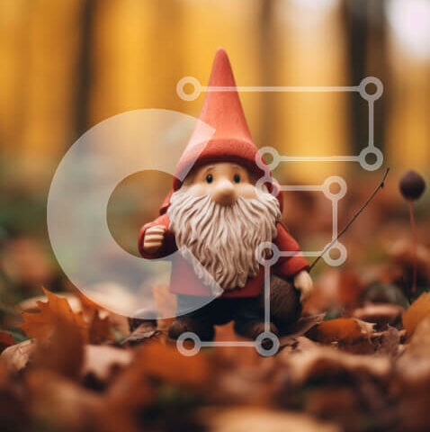 Intra Συλλεκτικό Ξύλινο Παζλ Plywood 4mm - Toy Gnome στο δάσος Σε Ξύλινο Κουτί - Διαστάσεις: 10x10 cm – 25 κομμάτια - Image 1