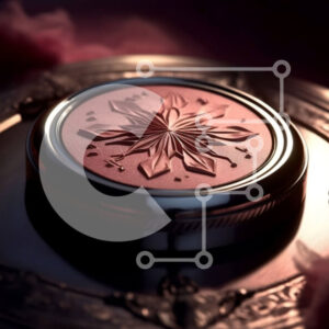 Intra Συλλεκτικό Ξύλινο Παζλ Plywood  4mm - Όμορφη κινηματογράφηση σε πρώτο πλάνο του προσώπου μιας γυναίκας με ροζ ρουζ και κόκκινο κραγιόν Σε Ξύλινο Κουτί - Διαστάσεις Puzzle: 10x10 cm – 25 κομμάτια