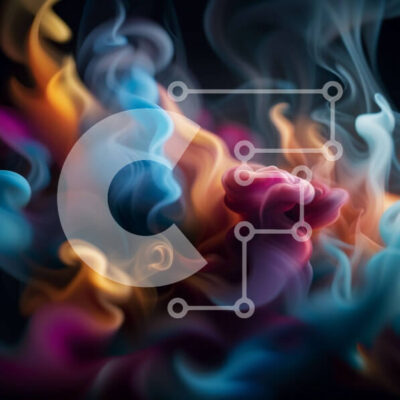 Intra Συλλεκτικό Ξύλινο Παζλ Plywood  4mm - Δονούμενος και ενεργητικός αφηρημένος στροβιλισμός καπνού Σε Ξύλινο Κουτί - Διαστάσεις Puzzle: 10x10 cm – 25 κομμάτια - Image 1