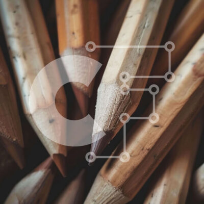 Intra Συλλεκτικό Ξύλινο Παζλ Plywood  4mm – Κοντινό πλάνο στοιβαγμένα ξύλινα μολύβια για σχέδιο και εκπαίδευση Σε Ξύλινο Κουτί – Διαστάσεις Puzzle: 10×10 cm – 25 κομμάτια