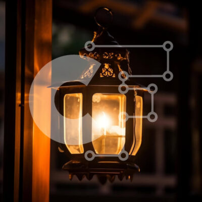 Intra Συλλεκτικό Ξύλινο Παζλ Plywood  4mm - Vintage φανάρι με κερί Σε Ξύλινο Κουτί - Διαστάσεις Puzzle: 10x10 cm – 25 κομμάτια - Image 1