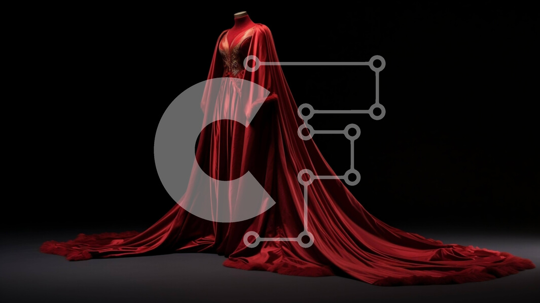 Intra Συλλεκτικό Ξύλινο Παζλ Plywood  4mm - Κόκκινο φόρεμα στην οθόνη σε μαύρο φόντο Σε Ξύλινο Κουτί - Διαστάσεις Puzzle: 10x10 cm – 25 κομμάτια