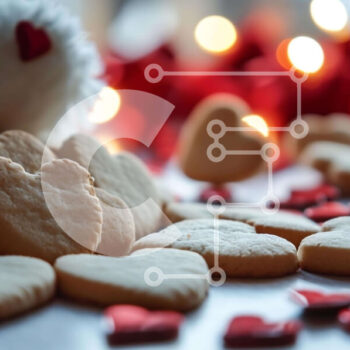 Intra Συλλεκτικό Ξύλινο Παζλ Plywood  4mm - Αρκουδάκι του Αγίου Βαλεντίνου με μπισκότα και διακοσμητικά Σε Ξύλινο Κουτί - Διαστάσεις Puzzle: 10x10 cm – 25 κομμάτια - Image 1