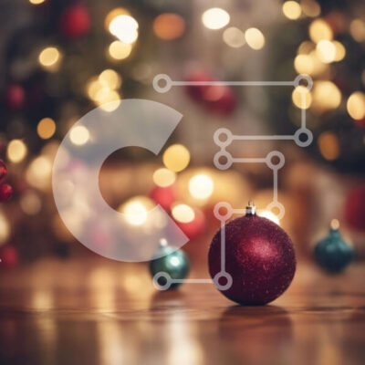 Intra Συλλεκτικό Ξύλινο Παζλ Plywood 4mm - Χριστουγεννιάτικα στολίδια με κόκκινη και πράσινη μπάλα Σε Ξύλινο Κουτί - Διαστάσεις: 10x10 cm – 25 κομμάτια - Image 1