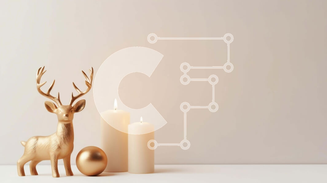 Intra Συλλεκτικό Ξύλινο Παζλ Plywood  4mm - Χρυσό ελάφι, κεριά και διακόσμηση αυγών για εορταστικές γιορτές Σε Ξύλινο Κουτί - Διαστάσεις Puzzle: 10x10 cm – 25 κομμάτια