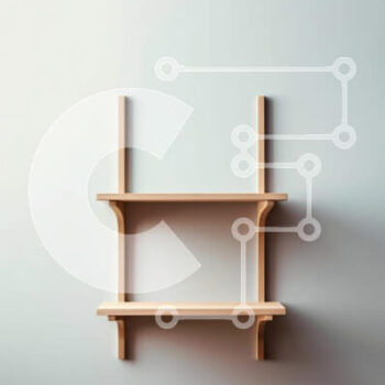 Intra Συλλεκτικό Ξύλινο Παζλ Plywood  4mm - Μινιμαλιστικό Ξύλινο Ράφι με Άδειο και Βιβλιοθήκη Σε Ξύλινο Κουτί - Διαστάσεις Puzzle: 10x10 cm – 25 κομμάτια - Image 1