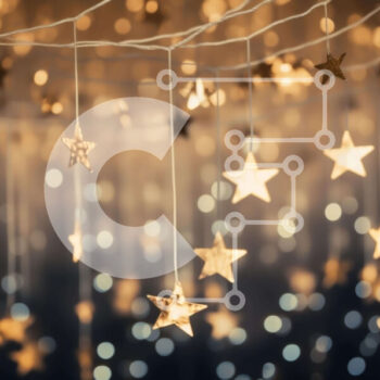 Intra Συλλεκτικό Ξύλινο Παζλ Plywood  4mm - Διακοσμήσεις Gold Star για εορταστικές γιορτές Σε Ξύλινο Κουτί - Διαστάσεις Puzzle: 10x10 cm – 25 κομμάτια - Image 1