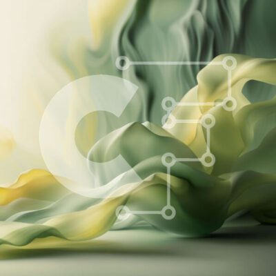 Intra Συλλεκτικό Ξύλινο Παζλ Plywood  4mm - Δονούμενη πράσινη και κίτρινη αφηρημένη ζωγραφική Σε Ξύλινο Κουτί - Διαστάσεις Puzzle: 10x10 cm – 25 κομμάτια - Image 1