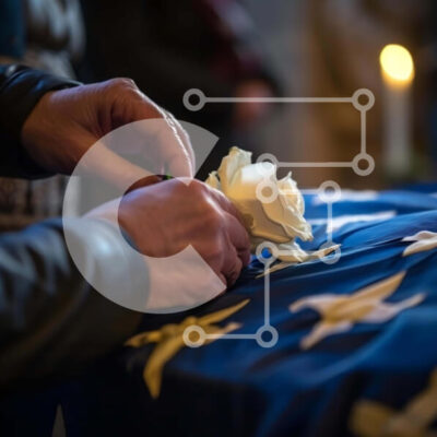 Intra Συλλεκτικό Ξύλινο Παζλ Plywood  4mm - Αφιέρωμα για την Ημέρα Μνήμης με Αμερικανική Σημαία και Λευκό Τριαντάφυλλο Σε Ξύλινο Κουτί - Διαστάσεις: 10x10 cm – 25 κομμάτια - Image 1