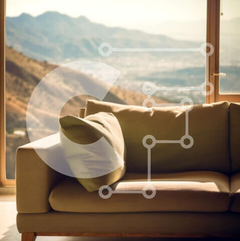 Intra Συλλεκτικό Ξύλινο Παζλ Plywood  4mm - Άνετο σαλόνι με θέα στο βουνό Σε Ξύλινο Κουτί - Διαστάσεις Puzzle: 10x10 cm – 25 κομμάτια - Image 1