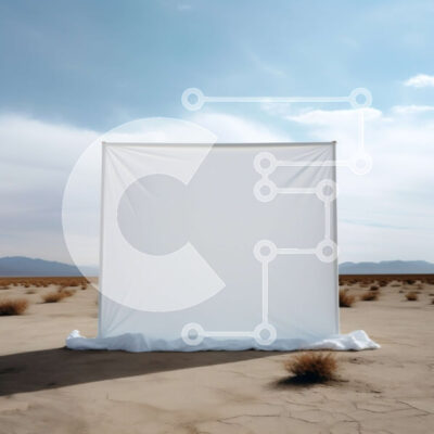 Intra Συλλεκτικό Ξύλινο Παζλ Plywood  4mm - Κενός λευκός καμβάς σε ένα άγονο τοπίο της ερήμου Σε Ξύλινο Κουτί - Διαστάσεις: 10x10 cm – 25 κομμάτια - Image 1