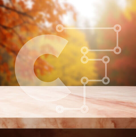 Intra Συλλεκτικό Ξύλινο Παζλ Plywood  4mm - Άδειο μαρμάρινο τραπέζι με φόντο φυλλώματος πτώσης Σε Ξύλινο Κουτί - Διαστάσεις Puzzle: 10x10 cm – 25 κομμάτια - Image 1